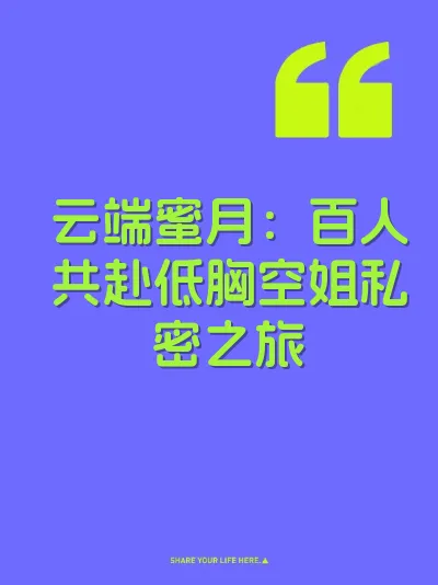 云端蜜月：百人共赴低胸空姐私密之旅 封面