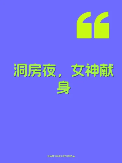 洞房夜，女神献身 封面