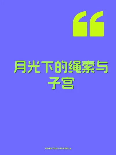月光下的绳索与子宫 封面