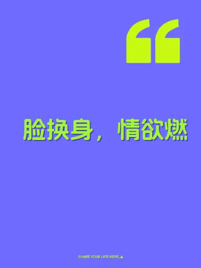 脸换身，情欲燃 封面