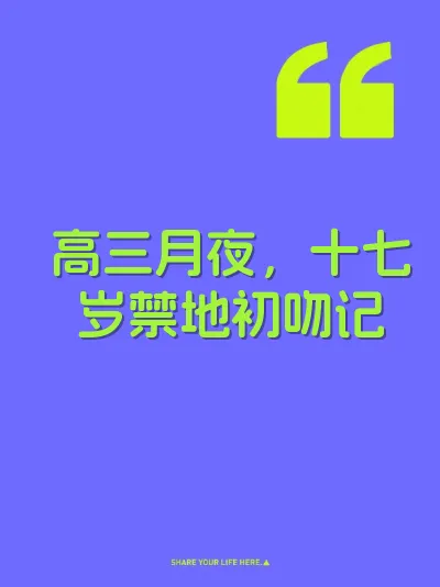 高三月夜，十七岁禁地初吻记 封面