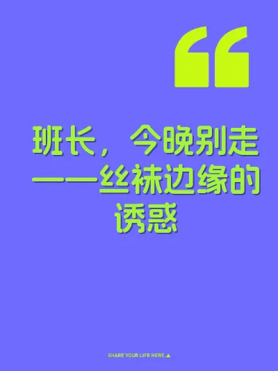 班长，今晚别走——丝袜边缘的诱惑 封面