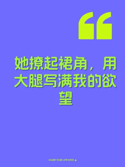 她撩起裙角，用大腿写满我的欲望 封面