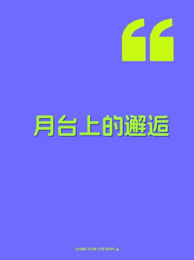 月台上的邂逅 封面