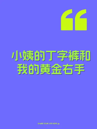 小姨的丁字裤和我的黄金右手 封面