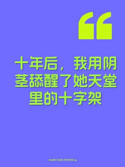 十年后，我用阴茎舔醒了她天堂里的十字架 封面