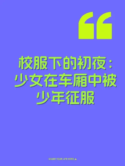 校服下的初夜：少女在车厢中被少年征服 封面