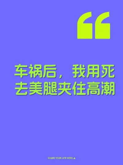 车祸后，我用死去美腿夹住高潮 封面
