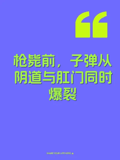 枪毙前，子弹从阴道与肛门同时爆裂 封面