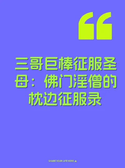 三哥巨棒征服圣母：佛门淫僧的枕边征服录 封面