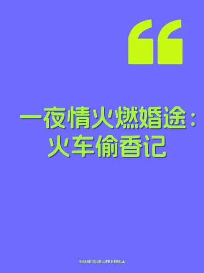 一夜情火燃婚途：火车偷香记 封面