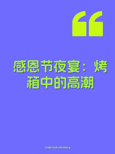 感恩节夜宴：烤箱中的高潮 封面