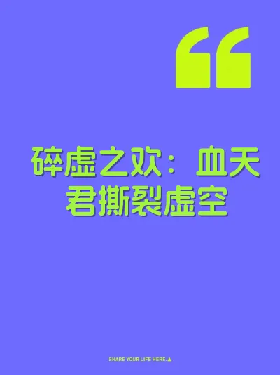 碎虚之欢：血天君撕裂虚空 封面