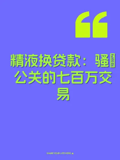 精液换贷款：骚屄公关的七百万交易 封面