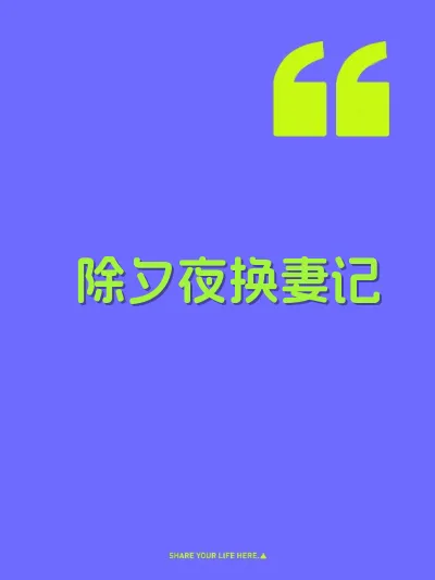 除夕夜换妻记 封面