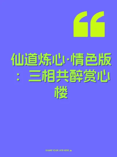 仙道炼心·情色版：三相共醉赏心楼 封面