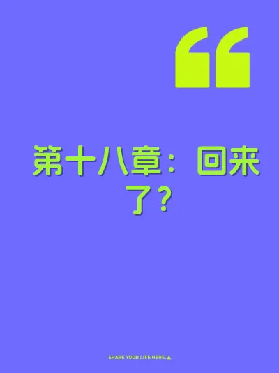 第十八章：回来了？ 封面