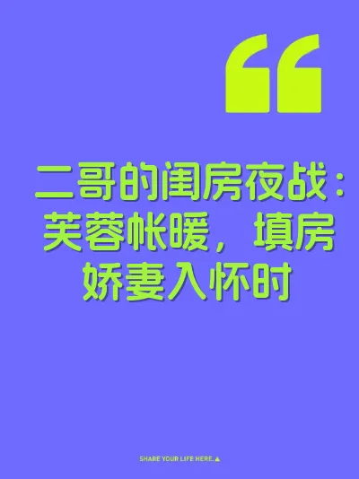 二哥的闺房夜战：芙蓉帐暖，填房娇妻入怀时 封面
