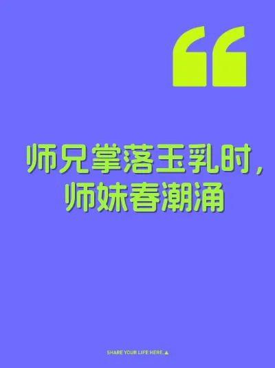 师兄掌落玉乳时，师妹春潮涌 封面