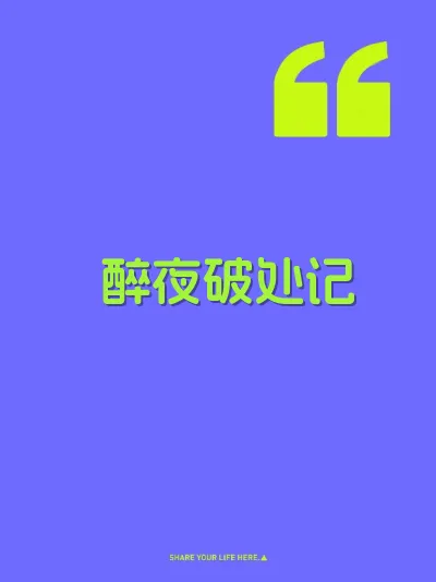 醉夜破处记 封面