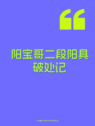 阳宝哥二段阳具破处记 封面