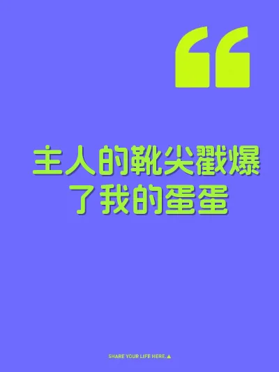 主人的靴尖戳爆了我的蛋蛋 封面