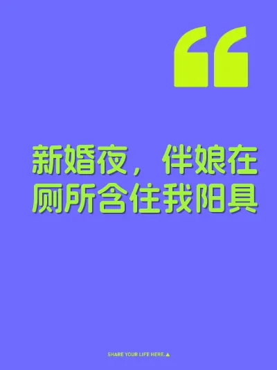 新婚夜，伴娘在厕所含住我阳具 封面