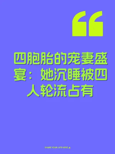 四胞胎的宠妻盛宴：她沉睡被四人轮流占有 封面