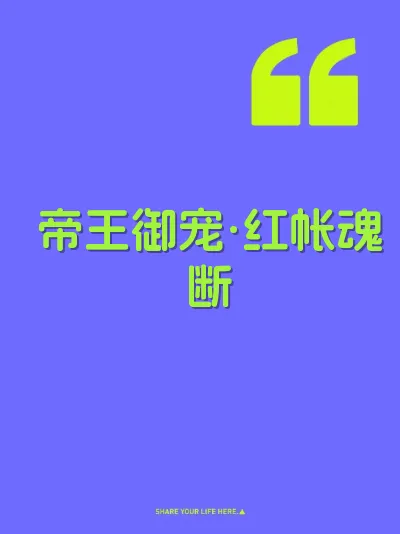 帝王御宠·红帐魂断 封面