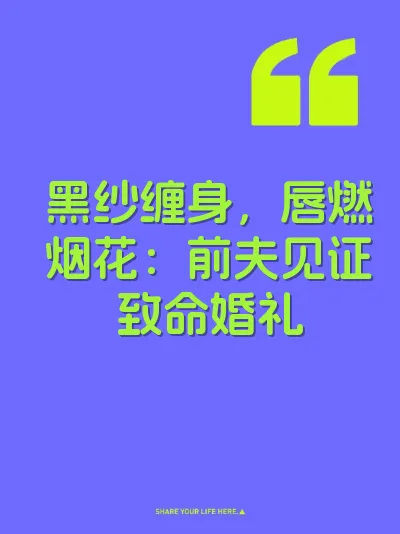 黑纱缠身，唇燃烟花：前夫见证致命婚礼 封面