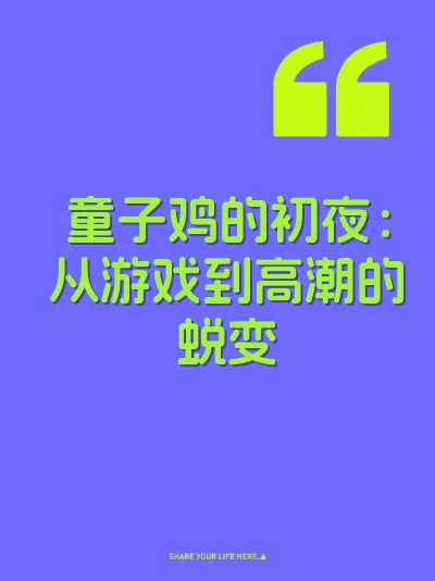 童子鸡的初夜：从游戏到高潮的蜕变 封面
