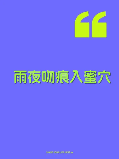 雨夜吻痕入蜜穴 封面