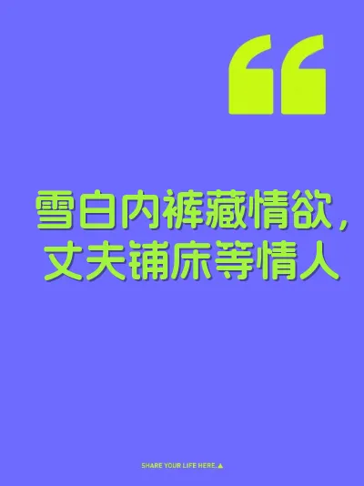 雪白内裤藏情欲，丈夫铺床等情人 封面