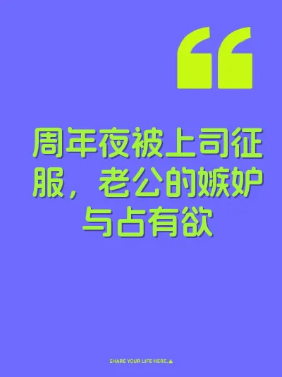 周年夜被上司征服，老公的嫉妒与占有欲 封面