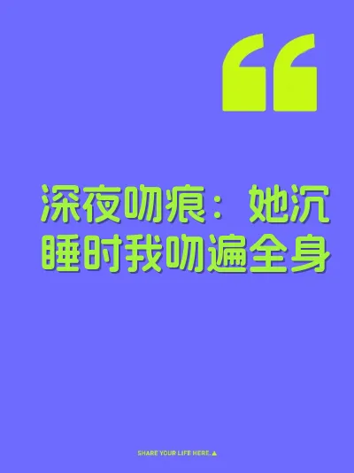 深夜吻痕：她沉睡时我吻遍全身 封面