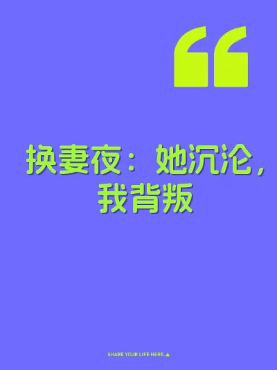 换妻夜：她沉沦，我背叛 封面