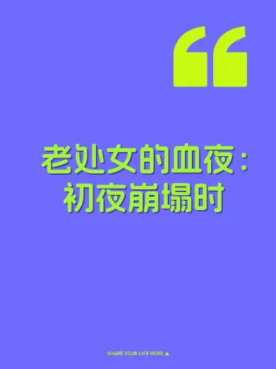 老处女的血夜：初夜崩塌时 封面