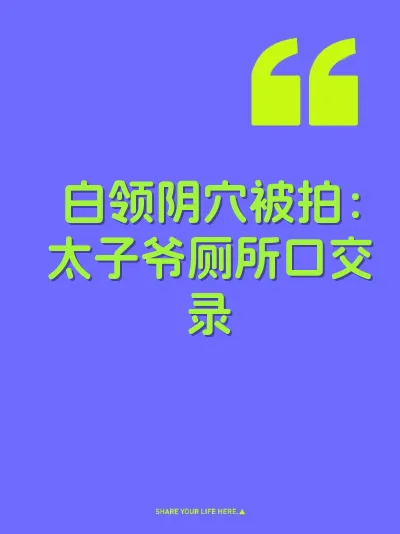 白领阴穴被拍：太子爷厕所口交录 封面