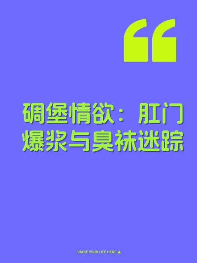 碉堡情欲：肛门爆浆与臭袜迷踪 封面