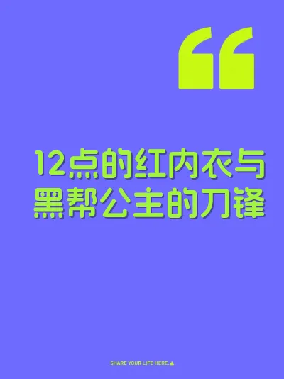 12点的红内衣与黑帮公主的刀锋 封面