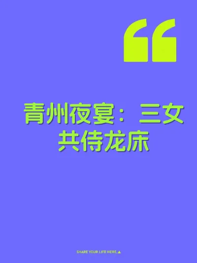 青州夜宴：三女共侍龙床 封面