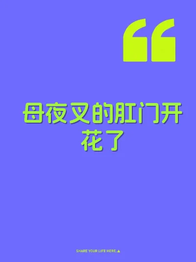 母夜叉的肛门开花了