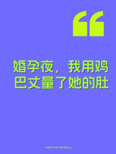婚孕夜，我用鸡巴丈量了她的肚 封面