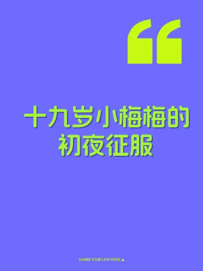 十九岁小梅梅的初夜征服 封面