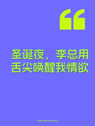 圣诞夜，李总用舌尖唤醒我情欲 封面