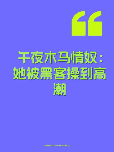 午夜木马情奴：她被黑客操到高潮 封面