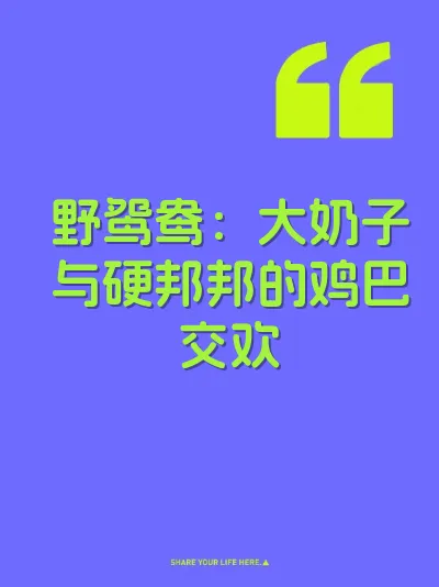 野鸳鸯：大奶子与硬邦邦的鸡巴交欢 封面