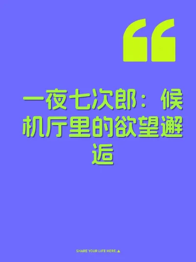 一夜七次郎：候机厅里的欲望邂逅 封面