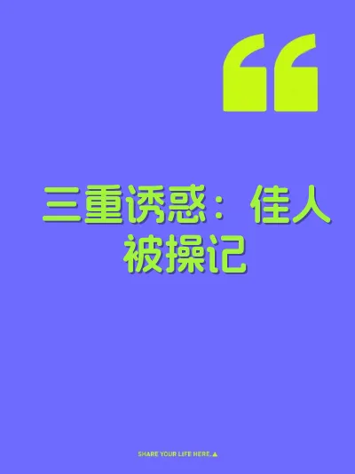 三重诱惑：佳人被操记 封面