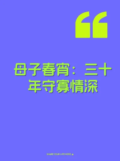 母子春宵：三十年守寡情深 封面